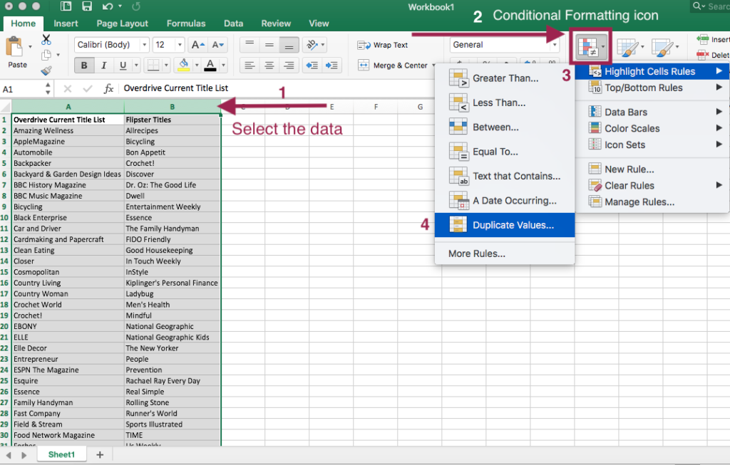 Setting Up Conditional Formatting in Excel